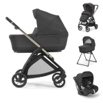 Inglesina Trio Electa 2024 System Quattro Upper Black Telaio Iridio Black Con Darwin Infant