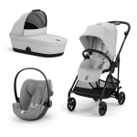 Cybex Gold Trio Melio Fog Grey con Telaio Carbon con Cloud G