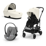 Cybex Gold Trio Melio Canvas White con Telaio Carbon con Cloud G