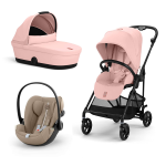 Cybex Gold Trio Melio Candy Pink con Telaio Carbon con Cloud G