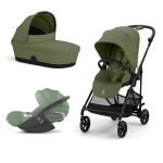 Cybex Gold Trio Melio Moss Green con Telaio Carbon con Cloud T