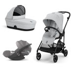 Cybex Gold Trio Melio Fog Grey con Telaio Carbon con Cloud T