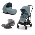 Cybex Gold Trio Melio Stormy Blue con Telaio Carbon con Cloud T