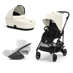 Cybex Gold Trio Melio Canvas White con Telaio Carbon con Cloud T