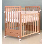 Cuoricini Culla/Lettino AVANT sistema evolutivo Moka/Naturale + Materasso e Kit tessile
