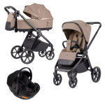Carrello Trio Omega Plus 2025 Asteroid Beige con seggiolino auto Engo Venicci