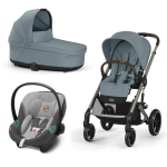 Cybex Gold Trio New Balios S Lux Stormy Blue Telaio Taupe Con Aton S2 2025
