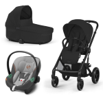 Cybex Gold Trio New Balios S Lux Moon Black Telaio Black Con Aton S2 2025