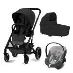 Cybex Gold Trio New Balios S Lux Moon Black Telaio Nero con Aton S2