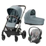 Cybex Gold Trio New Balios S Lux Sky Blue Telaio Taupe Con Aton S2