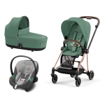 Cybex Platinum Trio Mios 3.0 Leaf Green Telaio RoseGold con Aton S2
