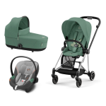 Cybex Platinum Trio Mios 3.0 Leaf Green Telaio Chrome Black con Aton S2