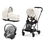 Cybex Platinum Trio Mios 3.0 Off White Telaio Matt Black con Aton S2