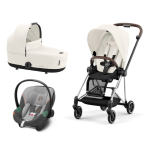 Cybex Platinum Trio Mios 3.0 Off White Telaio Chrome Brown con Aton S2