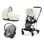 Cybex Platinum Trio Mios 3.0 Off White Telaio Chrome Black con Aton S2