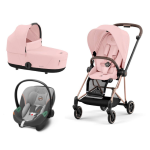 Cybex Platinum Trio Mios 3.0 Peach Pink Telaio RoseGold con Aton S2
