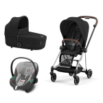 Cybex Platinum Trio Mios 3.0 Sepia Black Telaio Chrome Brown con Aton S2