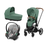 Cybex Platinum Trio Priam 4.0 Leaf Green Telaio Chrome Brown con Aton S2