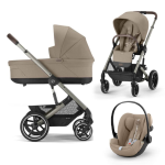 Cybex Gold Trio New Balios S Lux 2024 Almond Beige Telaio Taupe Con Cloud G