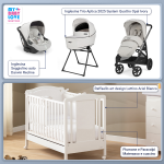 Kit Nascita con Inglesina Trio Aptica Opal Ivory e Darwin Infant Recline + Lettino Raffaello Art Design Ariel Bianco