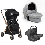 MS Trio Monte Carlo Passeggino Leggero Nero e Navicella Grigio e Seggiolino Auto Joy 