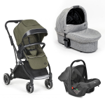 MS Duo Monte Carlo Passeggino Leggero Verde e Navicella Grigio e Seggiolino Auto Joy 