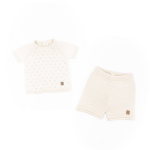 Bamboom Set Maglia traforata Knitted e Pantalone corto Knitted - Bianco 01