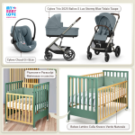 Kit Nascita con Cybex Trio Balios S Lux 2025 Stormy Blue e Cloud G + Bebex Lettino Culla Kresco Verde Naturale