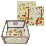 MS Parco giochi L 120×120 Tortora con Trendy 8910 Giraffa con doppio design