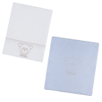 Nanan Set Coperta Azzurro e Lenzuolo Bianco T Bow