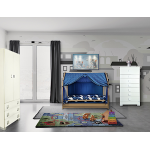 Bebex Lettino Future Lab Naturale (Kit Tessile Blu)