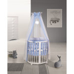 Bebex Culla Lettino Marilyn Bianco (Kit Tessile Celeste)