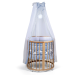 Bebex Culla Lettino Marilyn Naturale  (Kit Tessile Celeste)