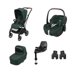 Maxi Cosi Trio Leona 2 Twillic Green con cloud Pebble 360 Pro 2 Twillic Truffle BASE 360° OMAGGIO