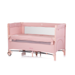 Chipolino Box Lettino da viaggio Relax tessuto di lino Pink Marshmallow