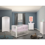 Bebex Lettino Culla  Matrix Bianco (Kit Tessile Rosa)