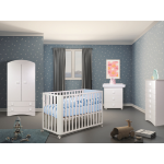 Bebex Lettino Culla  Matrix Bianco (Kit Tessile Celeste)