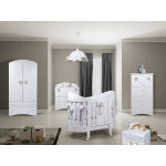 Bebex Lettino Culla Selene Bianco con Kit Tessile Sabbia