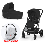 Cybex Gold Trio New Balios S Lux 2025  Moon Black Telaio Nero (Con Cloud G Omaggio)