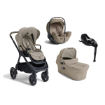 JOIE Trio Finiti Sandstone Con Navicella Ramble Seggiolino Auto i-Level Pro E Base Encore