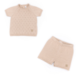 Bamboom Set Maglia traforata Knitted e Pantalone corto Knitted - Rosa 04 1 mese