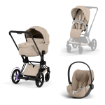 Trio Cybex  e-Priam 2026 Comfort Cozy Beige Matt Black con CloudT