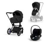 Trio Cybex  e-Priam 2026 Comfort Sepia Black Matt Black con Cloud T