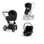 Trio Cybex  e-Priam 2026 Comfort Sepia Black Rosegold con CloudT