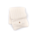 Bamboom Copertina righe knitted Bianco 01