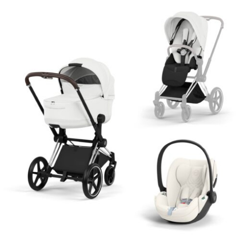 Trio Cybex Platinum Style Priam Chrome Brown Off White Cloud T