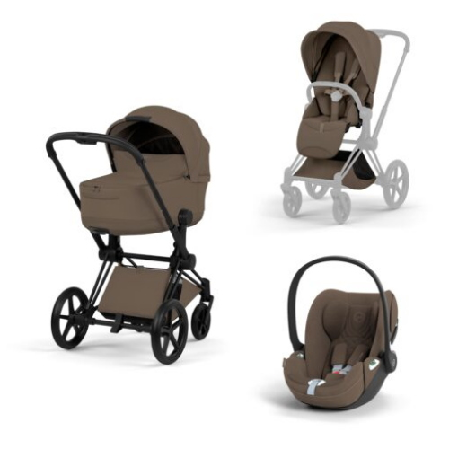 Trio Cybex Platinum Style Priam Matt Black Coconut Brown Cloud T