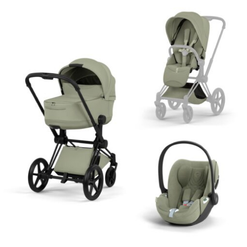 Trio Cybex Platinum Style Priam Matt Black Sage Green Cloud T
