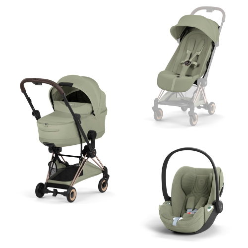 Cybex Platinum 2026 Style Trio Coya Sage Green RoseGold con Cloud T 