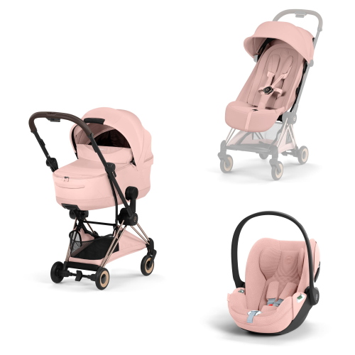 Cybex Platinum 2026 Style Trio Coya Peach Pink RoseGold con Cloud T 